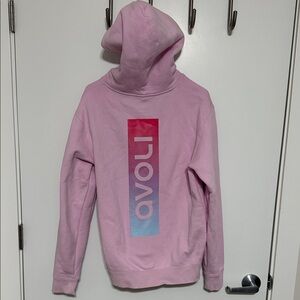 Pink Hoodie with Multicolor Logo